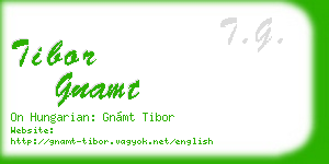 tibor gnamt business card